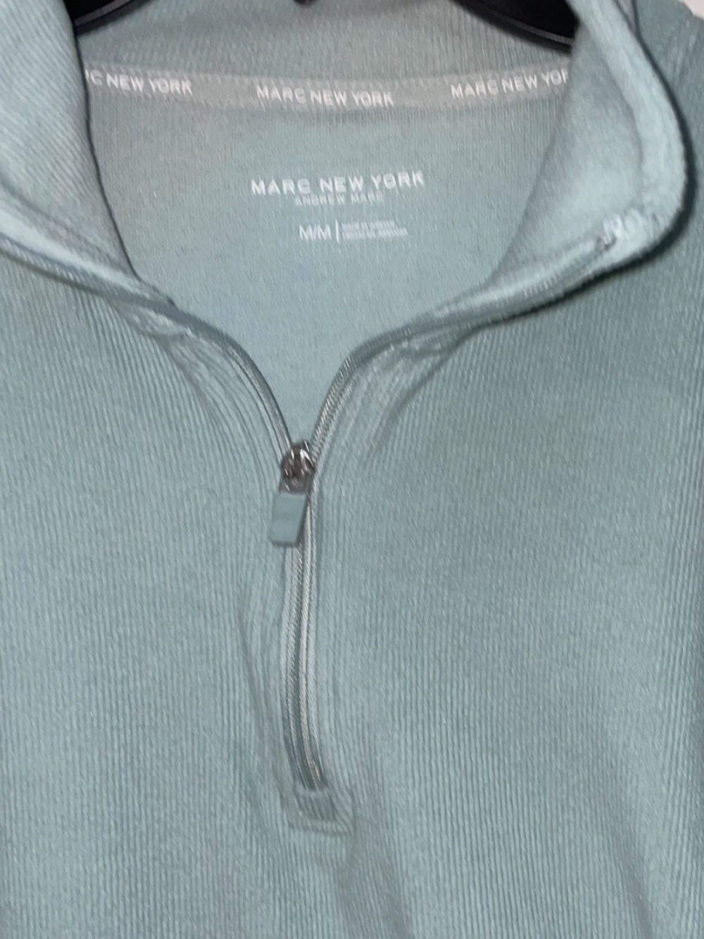 Marc New York Ribbed 1/4 Zip Sweatshirt Womens Medium Cozy - Picture 4 of 9